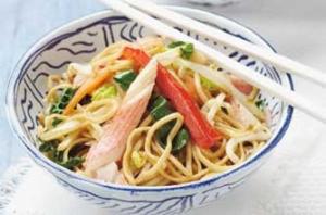 Mock Crab Salad with Pasta