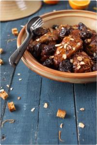 Chicken Tajine with Almonds and Prunes Recipe