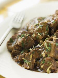 A close up of some food on a plate