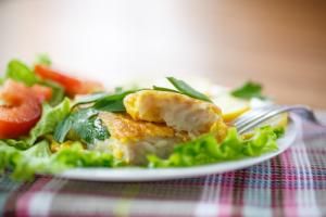A plate of food with meat and vegetables on it.
