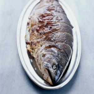 Baked Almond-Stuffed Salmon Recipe