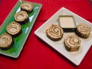 Two plates of food on a table.