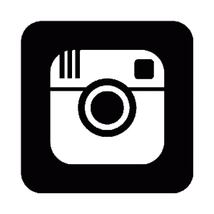 A black and white picture of an instagram logo.