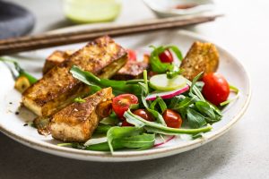Dry spice rub tofu steaks