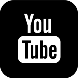 A black and white image of the youtube logo.