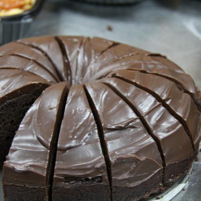 chocolate cake with icing