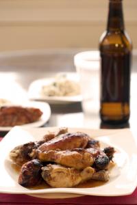 A plate of food on top of a table.
