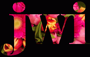 A flower type image with the letters j and w