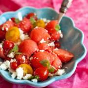 levana-cooks-kosher-queen-of-spelt-Minted-Watermelon-Feta-Tomato-Salad-Recipe