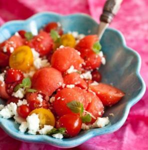 levana-cooks-kosher-queen-of-spelt-Minted-Watermelon-Feta-Tomato-Salad-Recipe