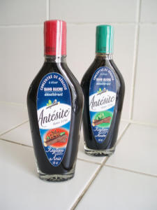 Two bottles of Antésite licorice concentrate.