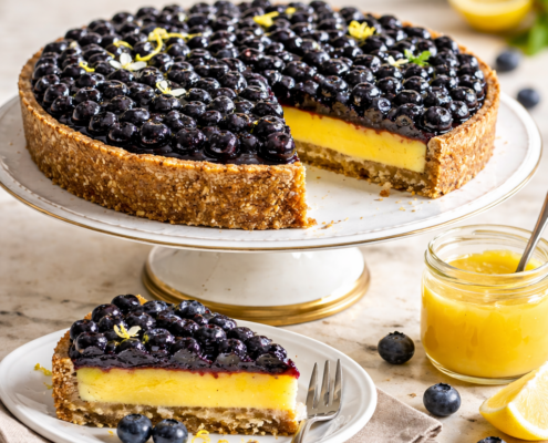Lemon Curd Blueberry Tart