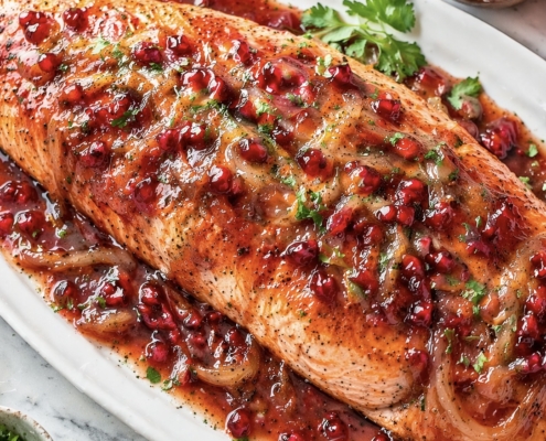 Salmon Pomegranate Sauce