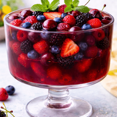 Berry fruit mix with dressing