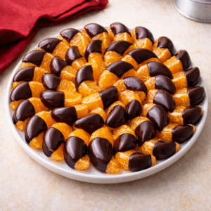 Chocolate dipped orange segments