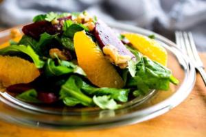 Arugala, Grapefruit, and Beet Salad with Raspberry Vinegar Recipe