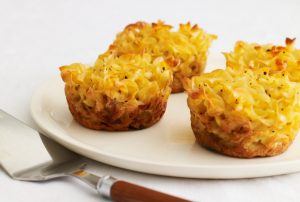 Noodle kugel muffin tins