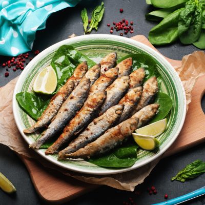 Grilled sardines