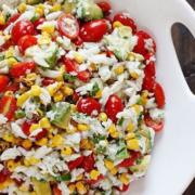 Mock Crab Corn Apple Salad Recipe