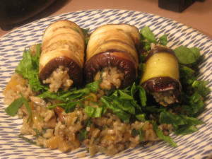 Eggplant roulades