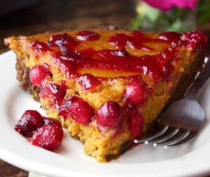 Pumpkin Cranberry Almond Torte