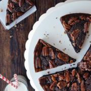 Cranberry Pecan Brownie Pie Recipe. Gluten-Free Friendly