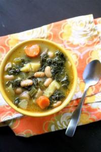 Kale, Shitaki and Fish Soup Recipe. Vegetarian and Meat Variations