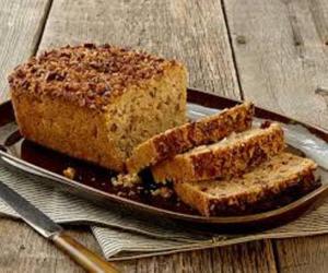 A loaf of bread is on the table.