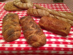 A table with some bread on it