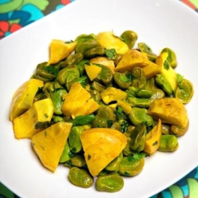 Artichoke Fava Bean Tajine 