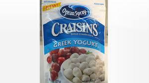 A bag of frozen craisins is shown.