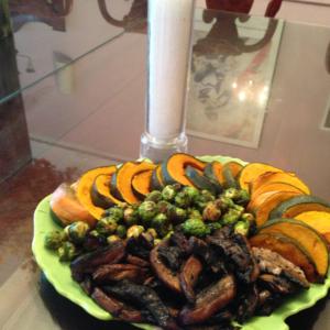 A bowl of fruit is on the table.