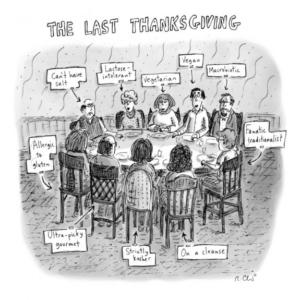 Thanksgiving menu