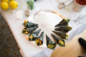 A plate with some food on it