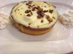 A close up of a pastry on a plate