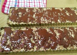 A close up of some brown and white spots