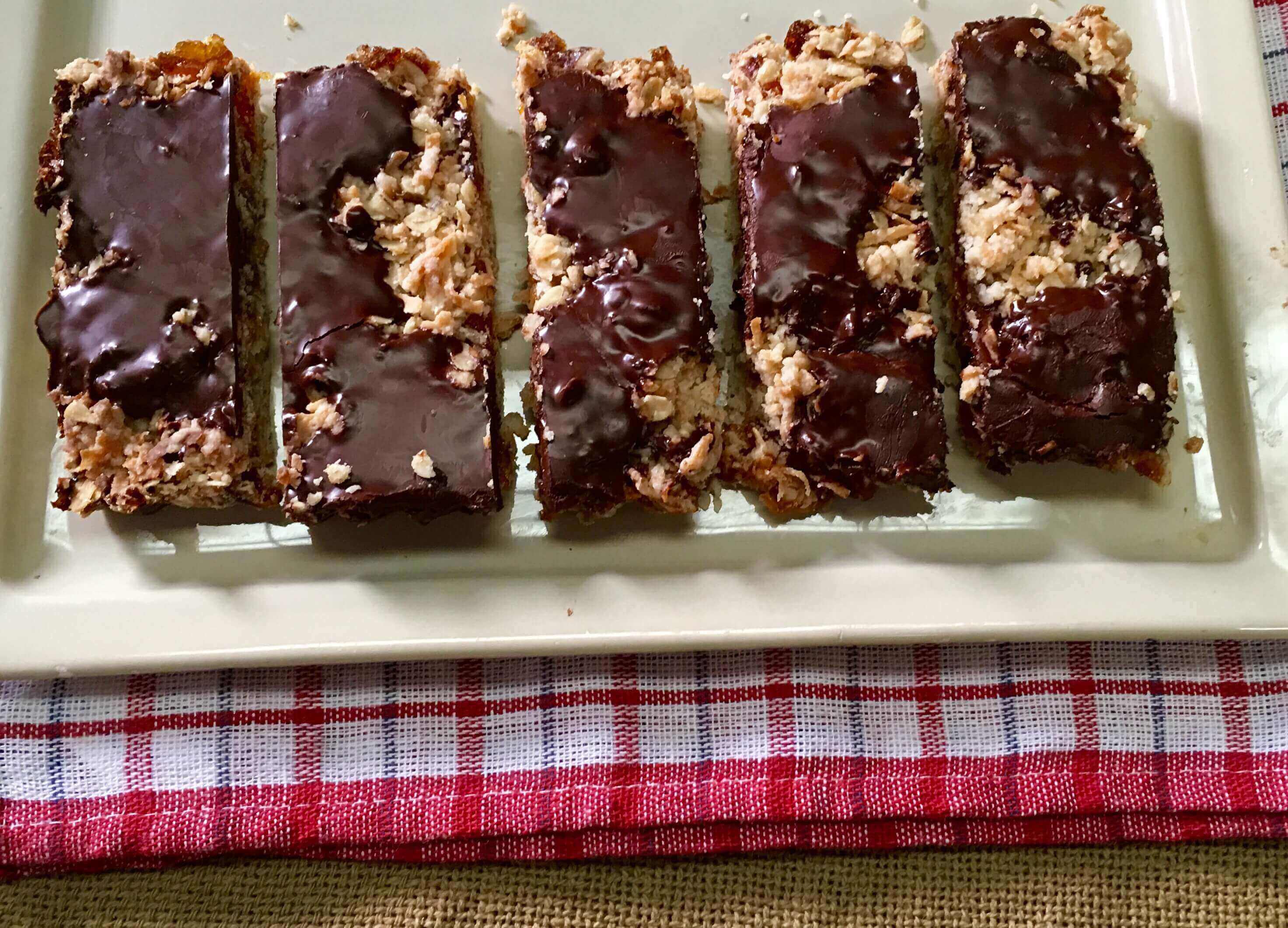 Oat Coconut Chocolate Tart Recipe. Gluten-Free - Levana Cooks