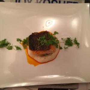 A plate with some food on it