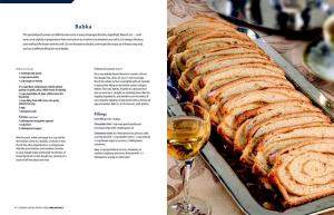 A picture of a large meat loaf on the table.