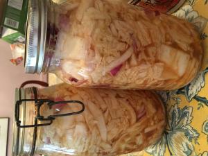 A close up of some food in a jar