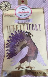 A package of turkey jerky with an indian head.