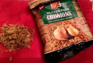 A bag of granola sitting on top of a table.