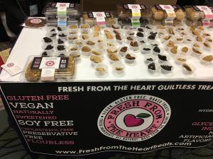 Fresh From The Heart vegan treat samples display