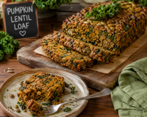Pumpkin lentil loaf