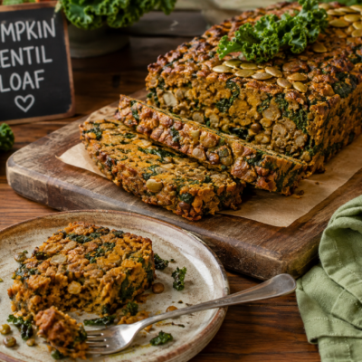 Pumpkin lentil loaf