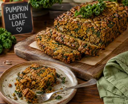 Pumpkin lentil loaf