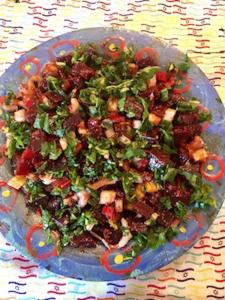 swiss chard beet salad