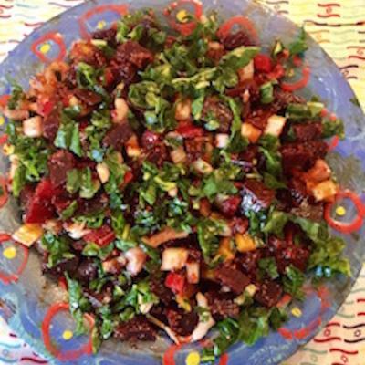 Swiss chard beet salad
