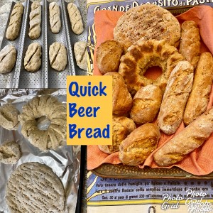 A bunch of bread is on the table