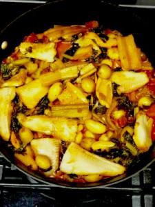 A pan of food with many different ingredients.